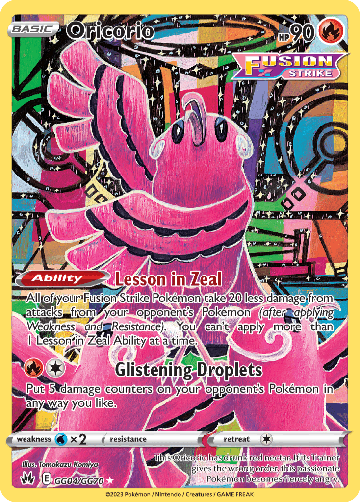 Oricorio, carta GG04 de Crown Zenith Galarian Gallery