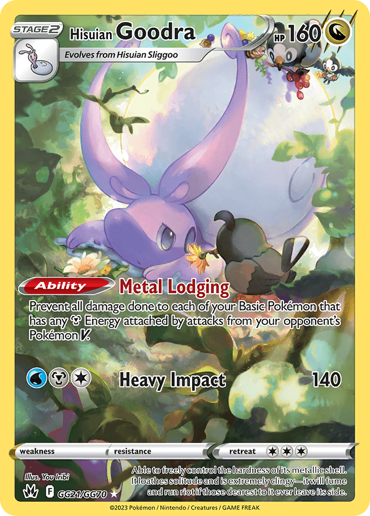 Hisuian Goodra, carta GG21 de Crown Zenith Galarian Gallery