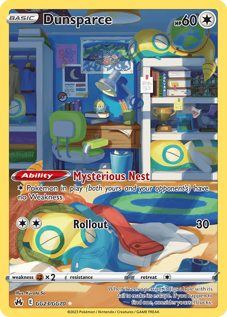 Dunsparce, carta GG23 de Crown Zenith Galarian Gallery