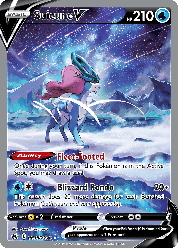 Suicune V, carta GG38 de Crown Zenith Galarian Gallery