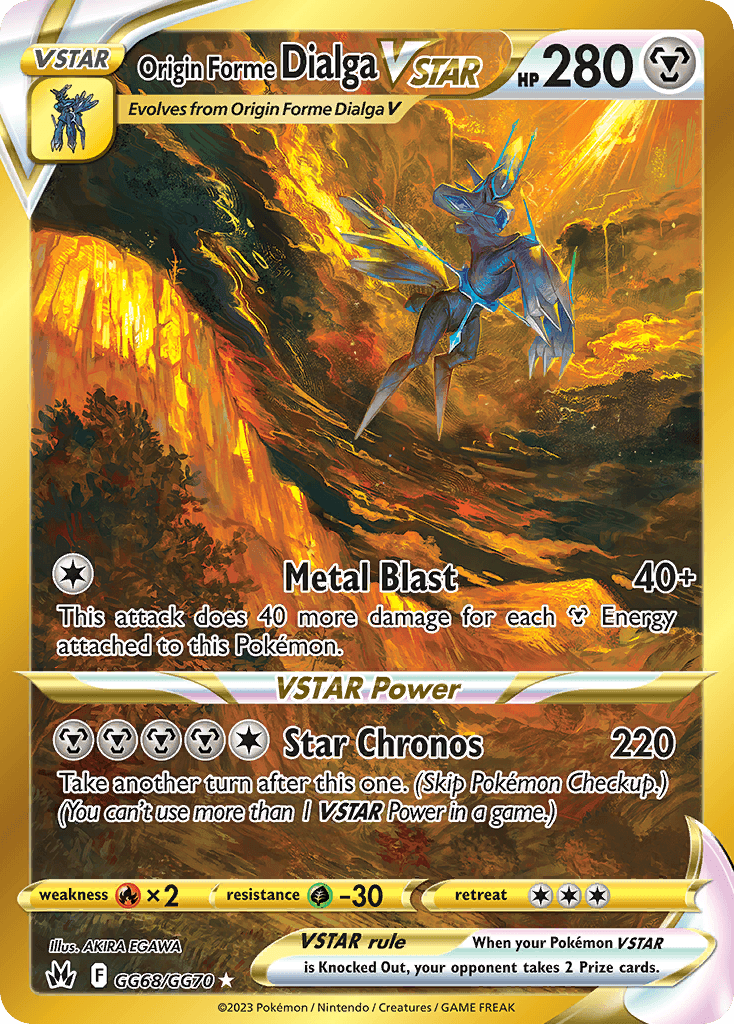 Origin Forme Dialga VSTAR, carta GG68 de Crown Zenith Galarian Gallery
