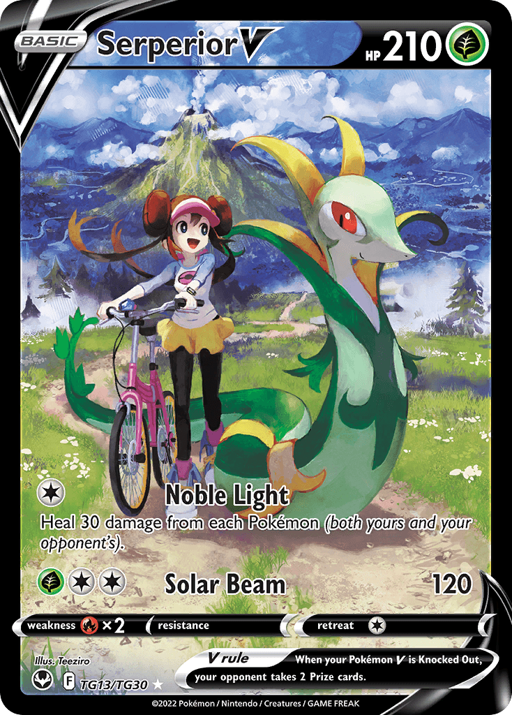 Serperior V, carta TG13 de Silver Tempest Trainer Gallery