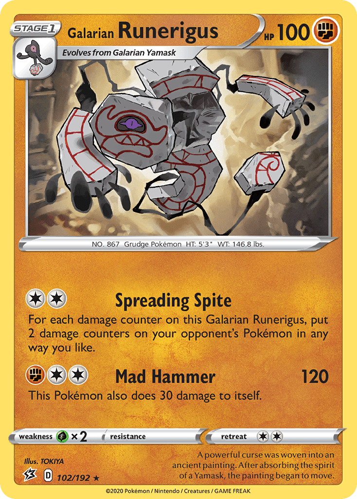 Galarian Runerigus, carta 102 de Rebel Clash
