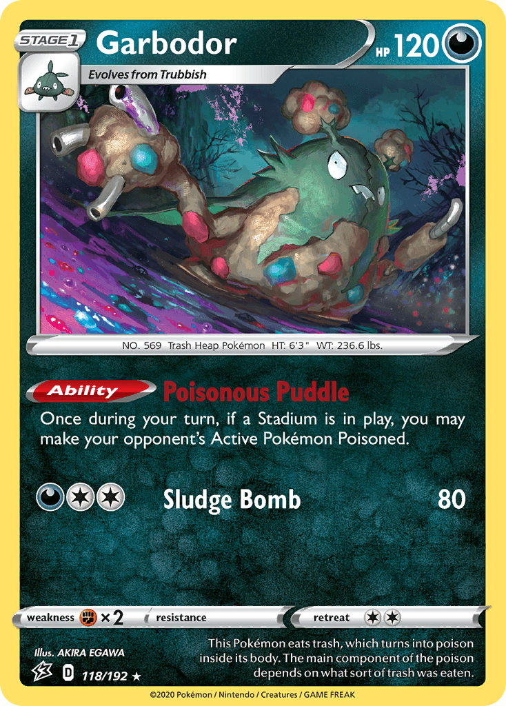 Garbodor, carta 118 de Rebel Clash