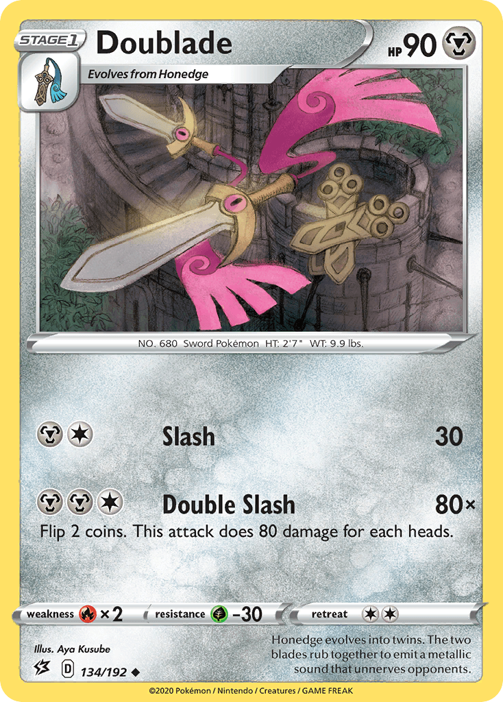 Doublade, carta 134 de Rebel Clash