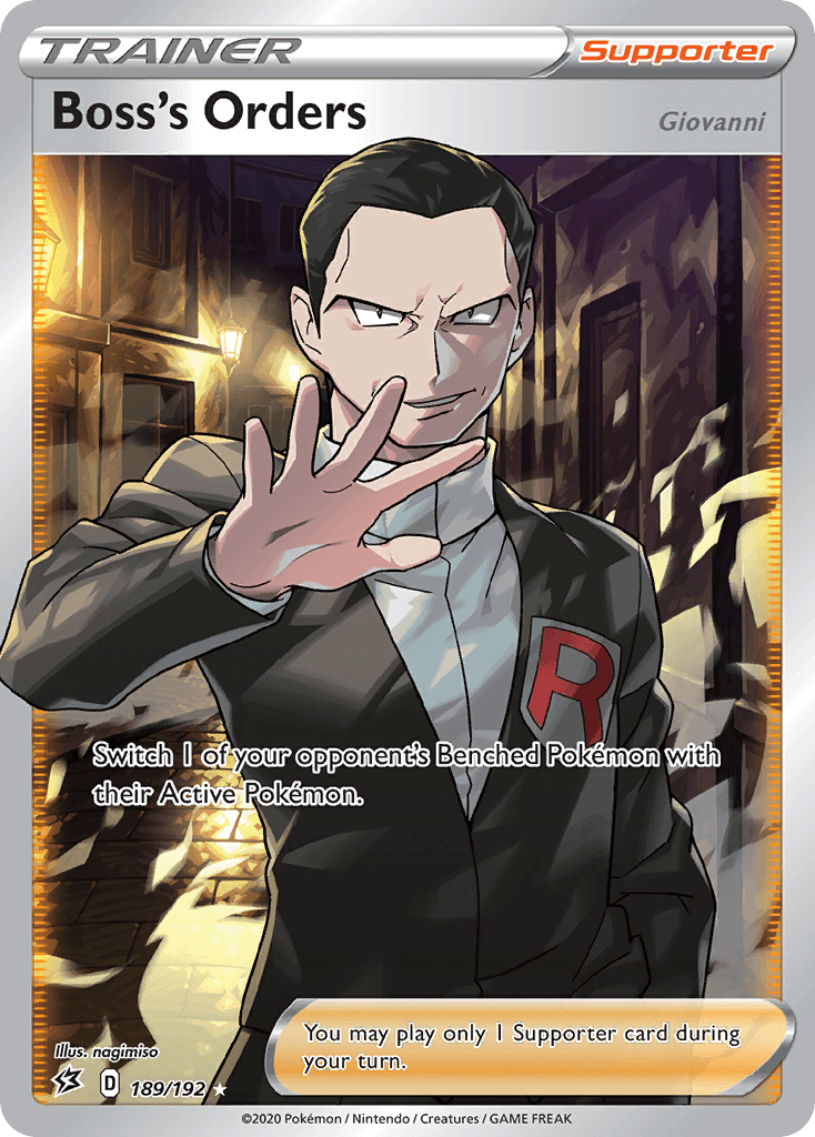 Boss's Orders (Giovanni), carta 189 de Rebel Clash