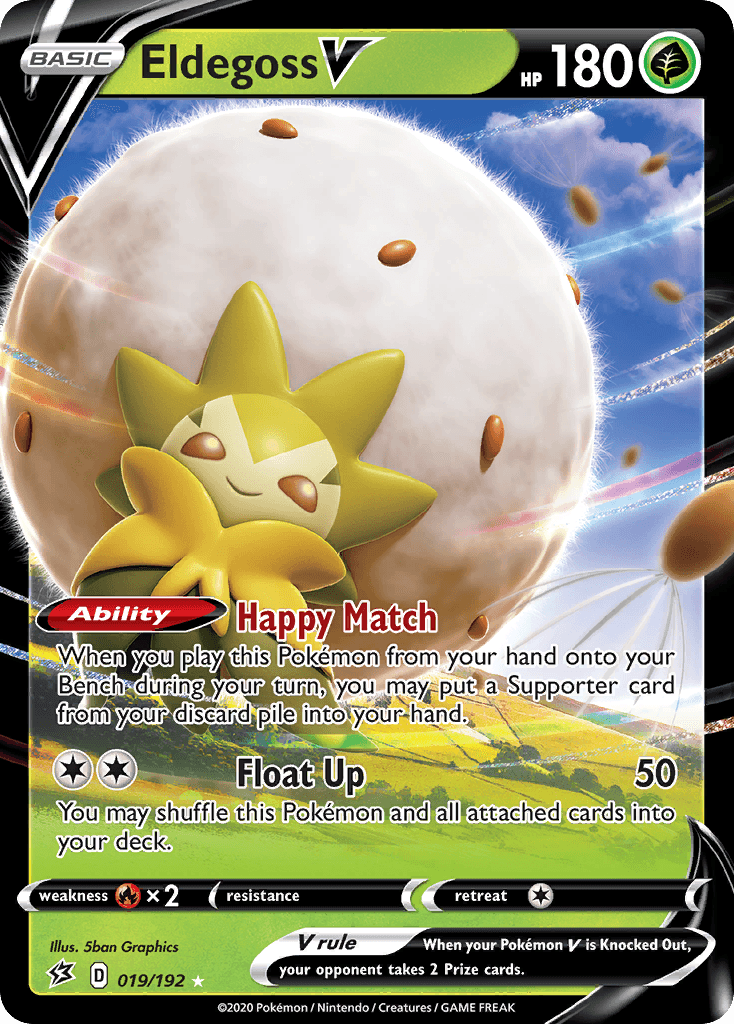 Eldegoss V, carta 19 de Rebel Clash