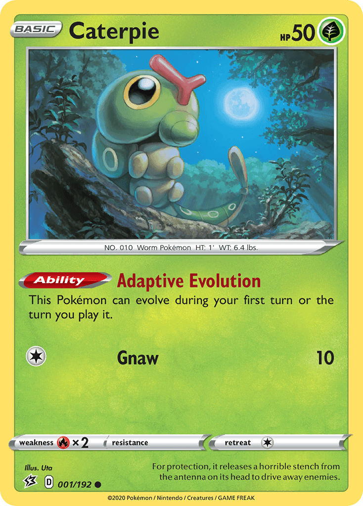 Caterpie, carta 1 de Rebel Clash