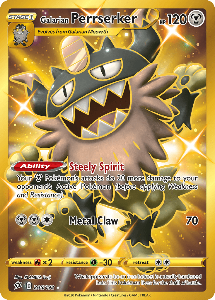 Galarian Perrserker, carta 205 de Rebel Clash