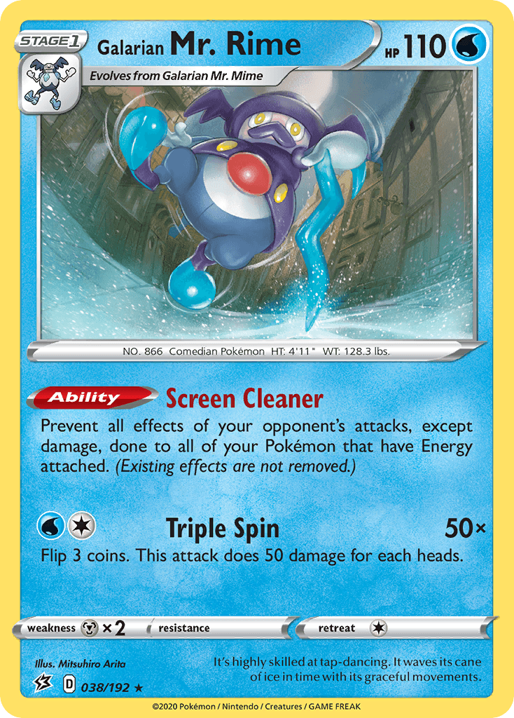 Galarian Mr. Rime, carta 38 de Rebel Clash