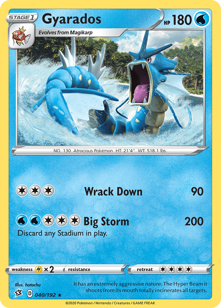 Gyarados, carta 40 de Rebel Clash