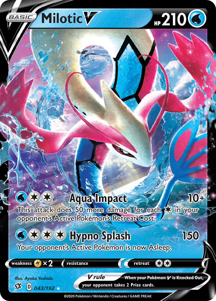 Milotic V, carta 43 de Rebel Clash