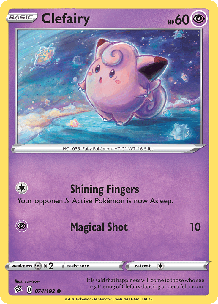 Clefairy, carta 74 de Rebel Clash