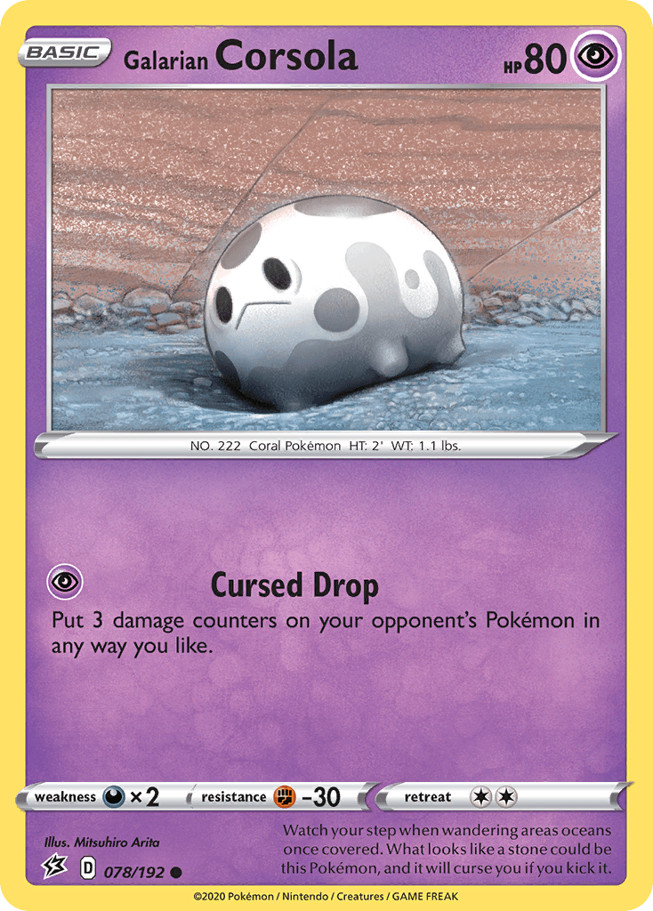 Galarian Corsola, carta 78 de Rebel Clash