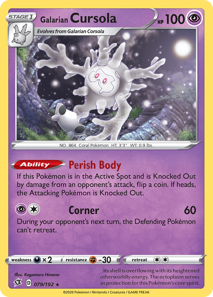 Galarian Cursola, carta 79 de Rebel Clash