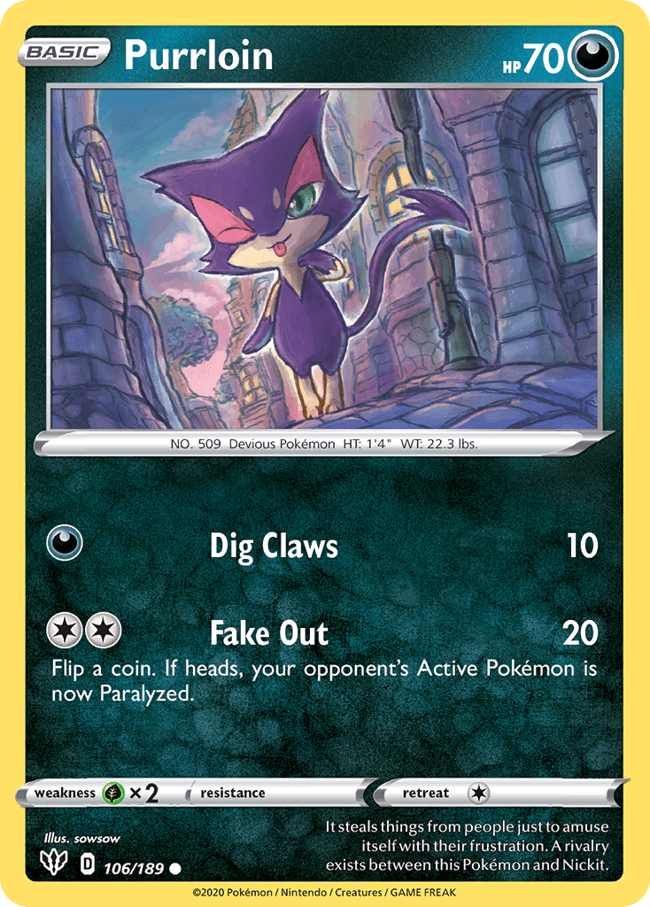 Purrloin, carta 106 de Darkness Ablaze