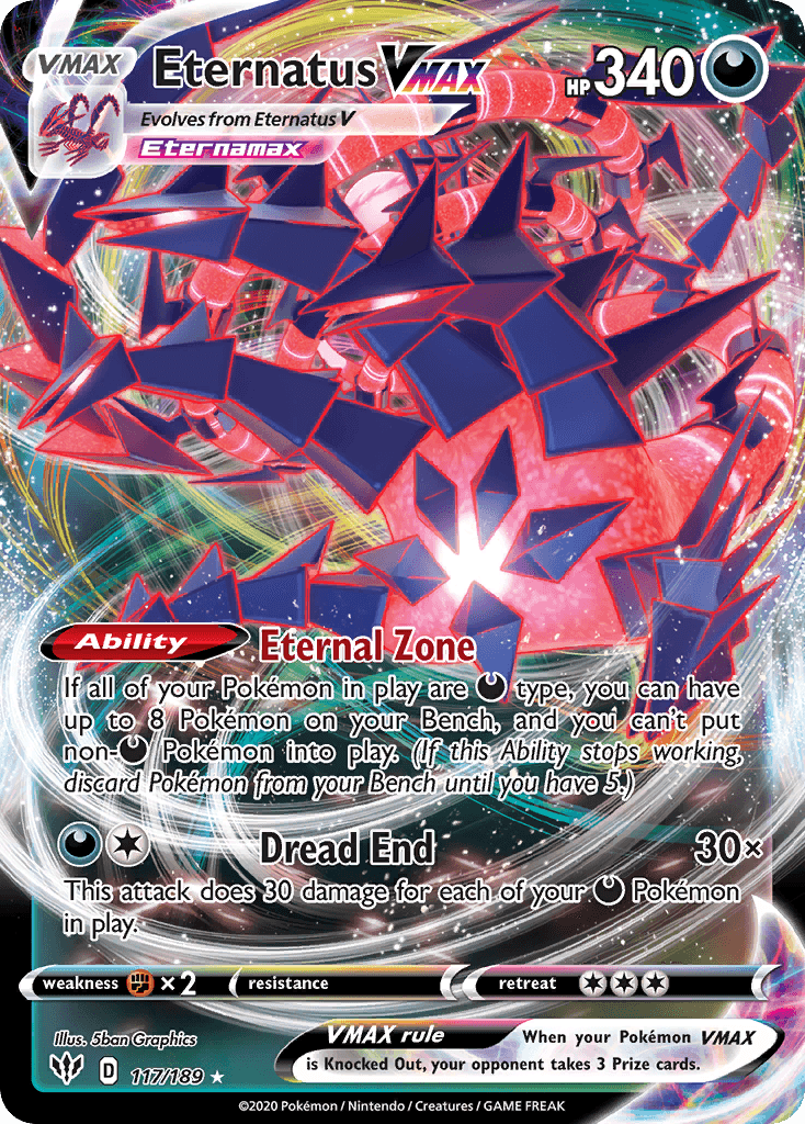 Eternatus VMAX, carta 117 de Darkness Ablaze