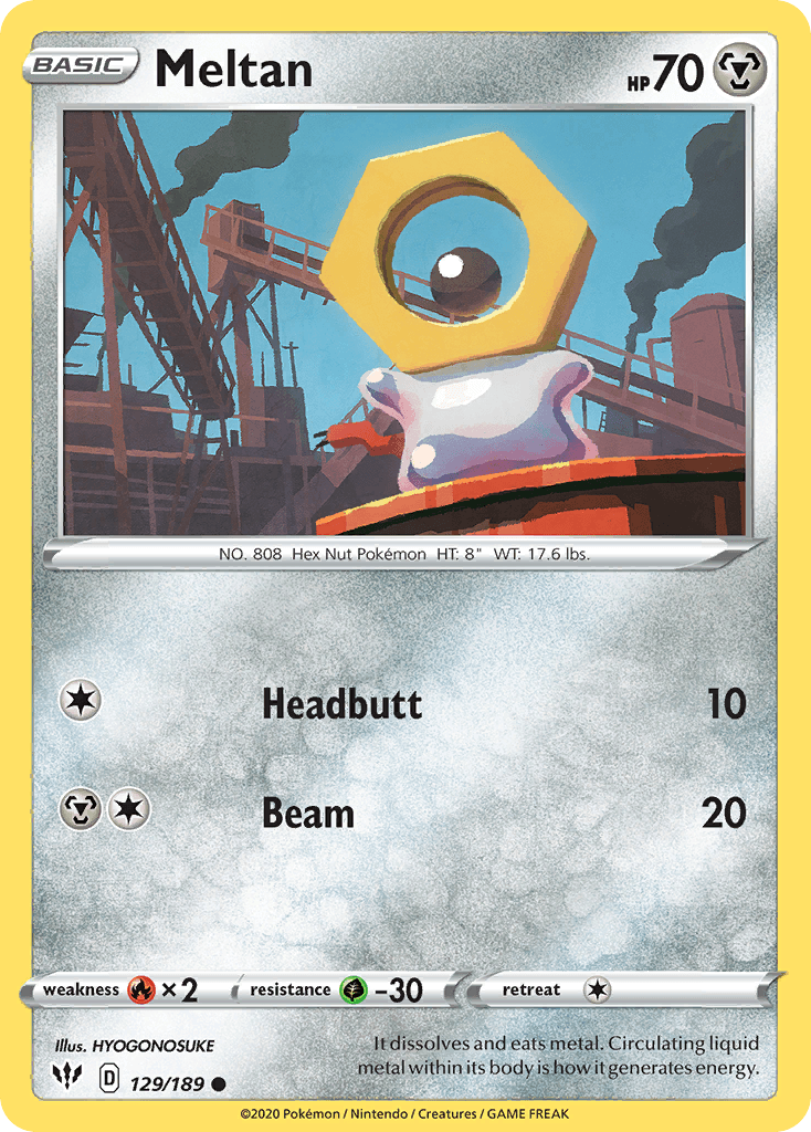 Meltan, carta 129 de Darkness Ablaze
