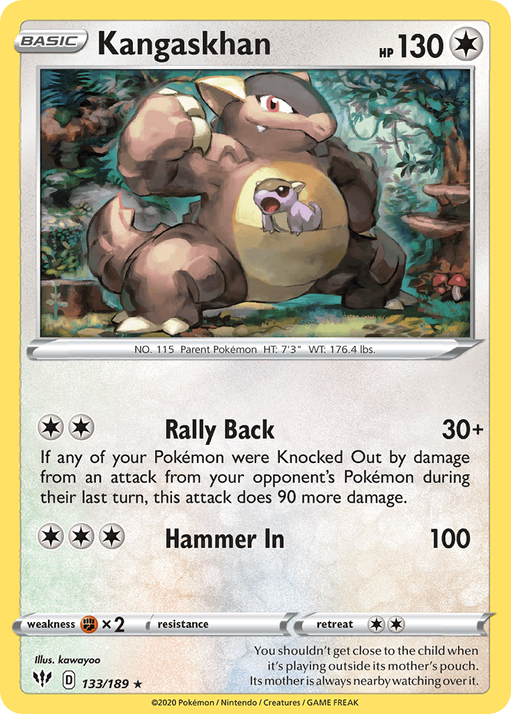 Kangaskhan, carta 133 de Darkness Ablaze