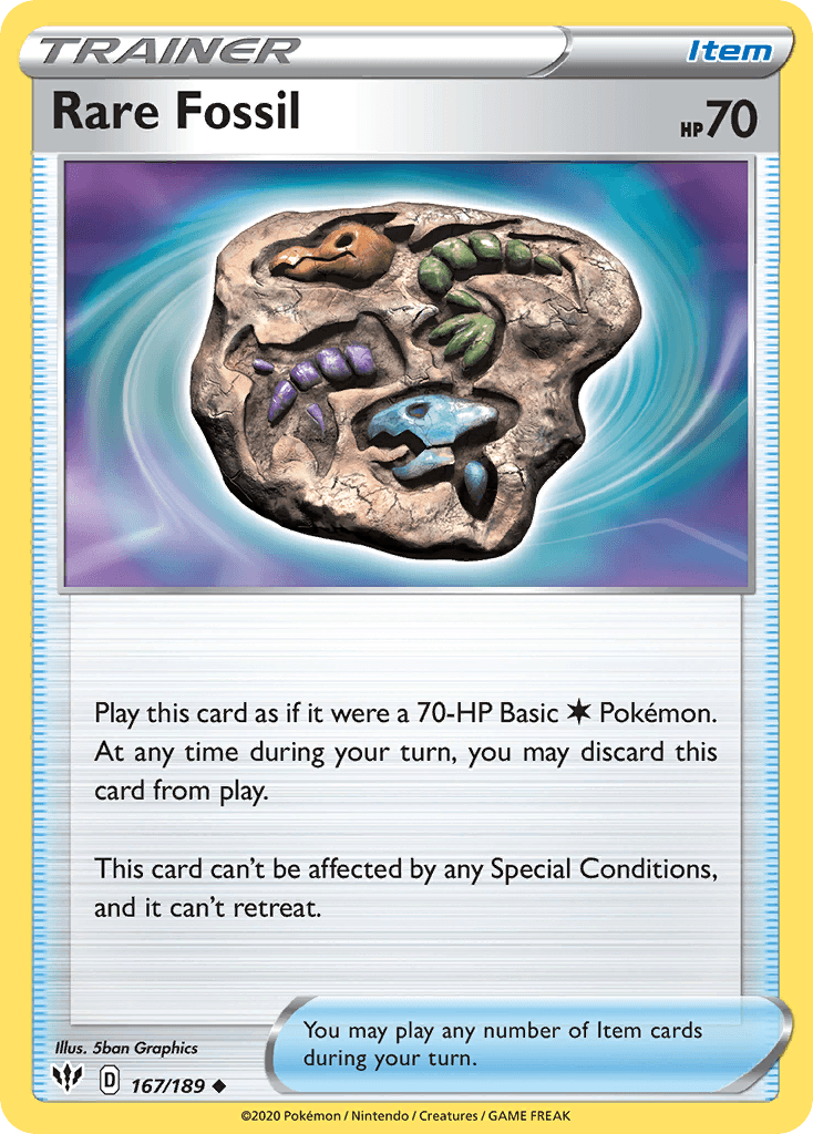 Rare Fossil, carta 167 de Darkness Ablaze
