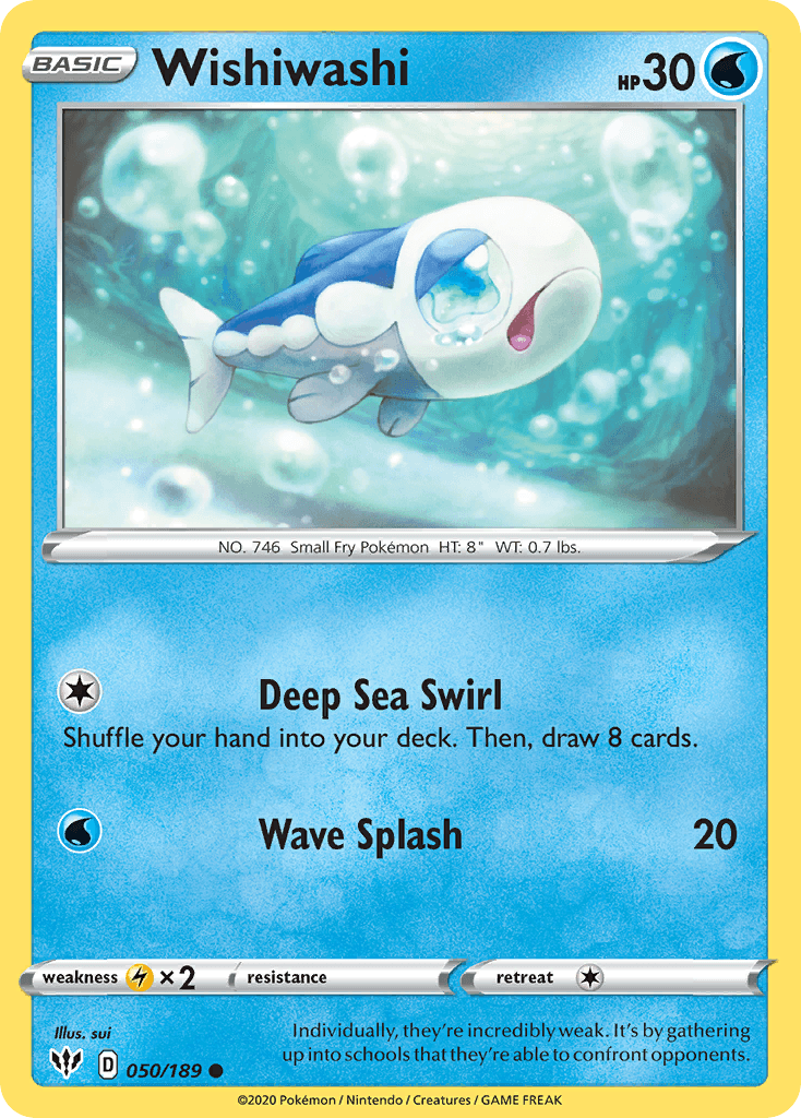 Wishiwashi, carta 50 de Darkness Ablaze