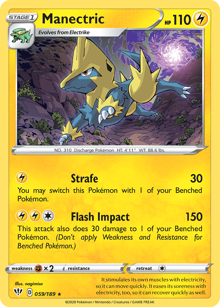Manectric, carta 59 de Darkness Ablaze