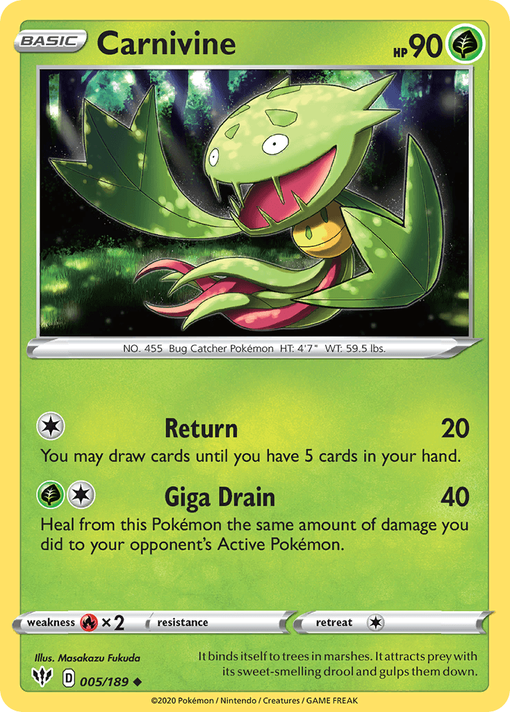 Carnivine, carta 5 de Darkness Ablaze