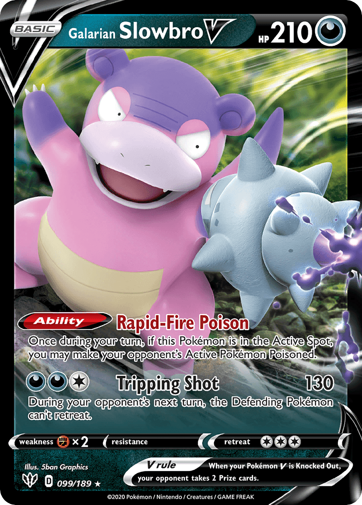 Galarian Slowbro V, carta 99 de Darkness Ablaze