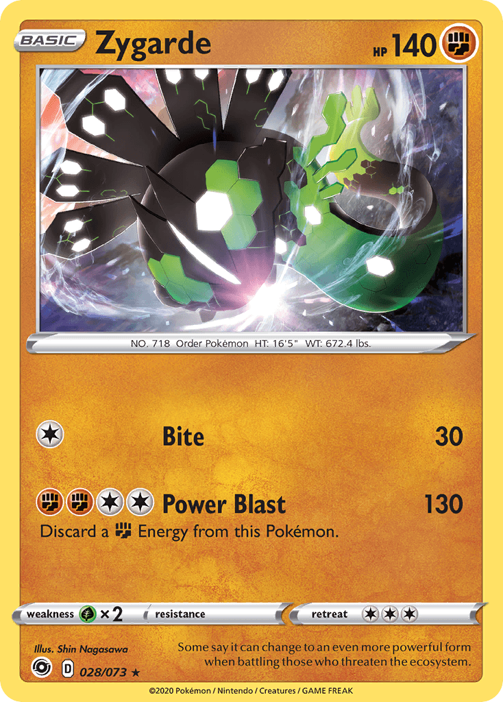 Zygarde, carta 28 de Champion's Path