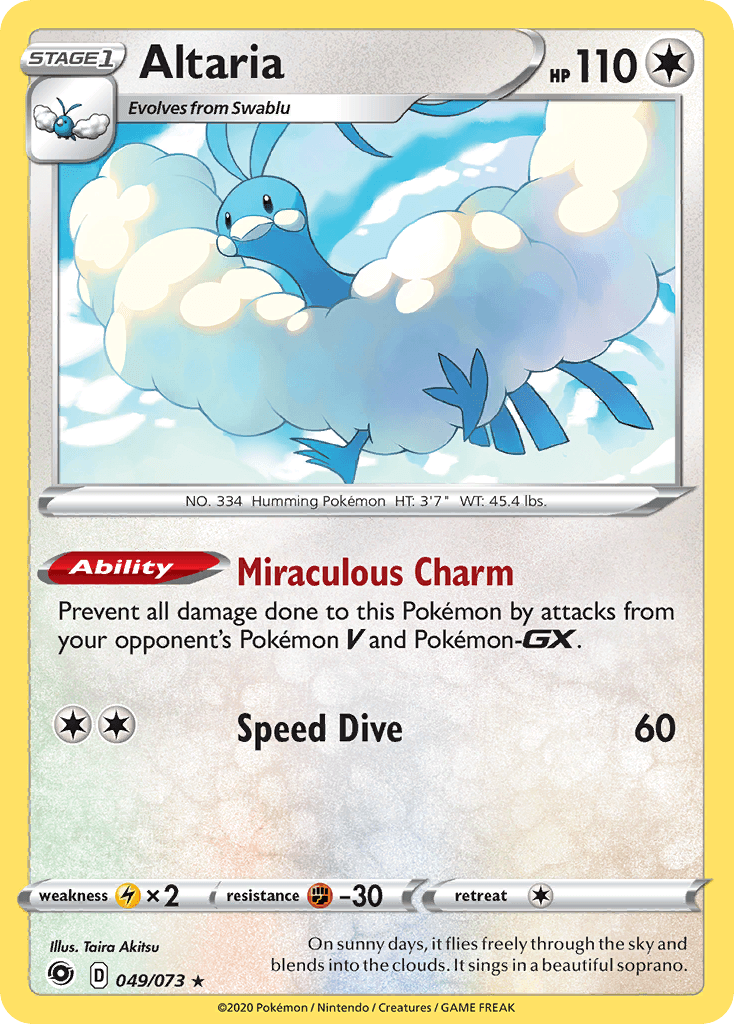 Altaria, carta 49 de Champion's Path
