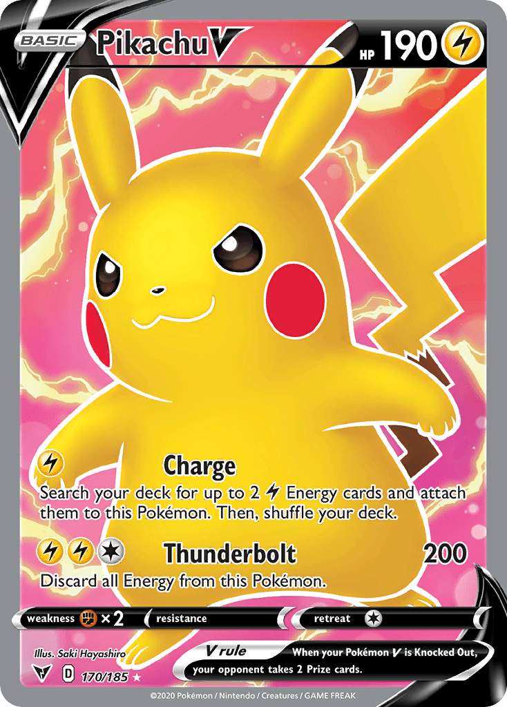 Pikachu V, carta 170 de Vivid Voltage