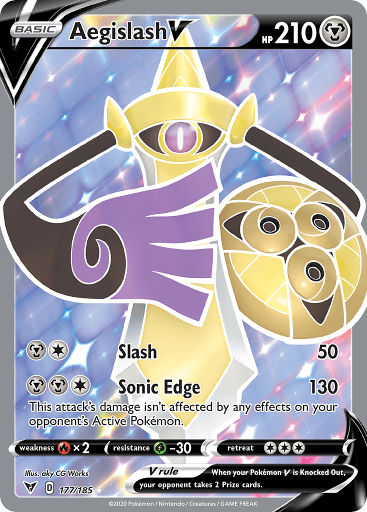Aegislash V, carta 177 de Vivid Voltage
