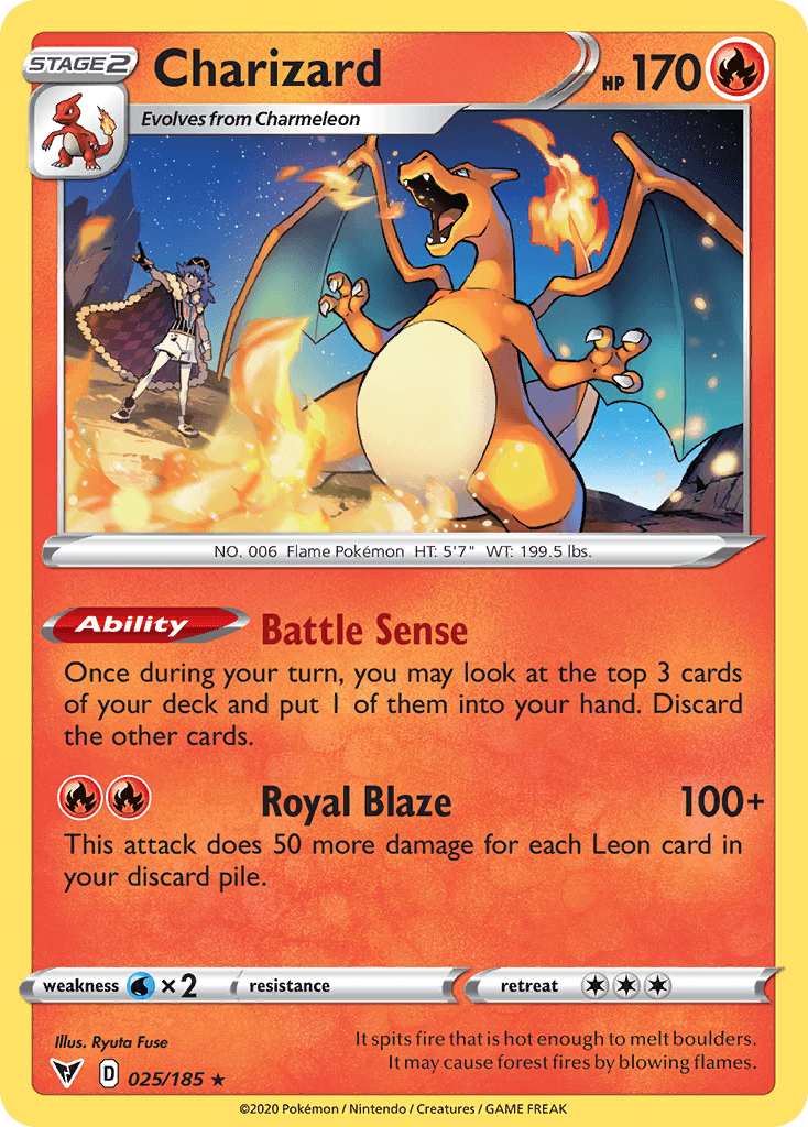 Charizard, carta 25 de Vivid Voltage