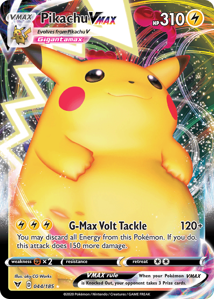 Pikachu VMAX, carta 44 de Vivid Voltage
