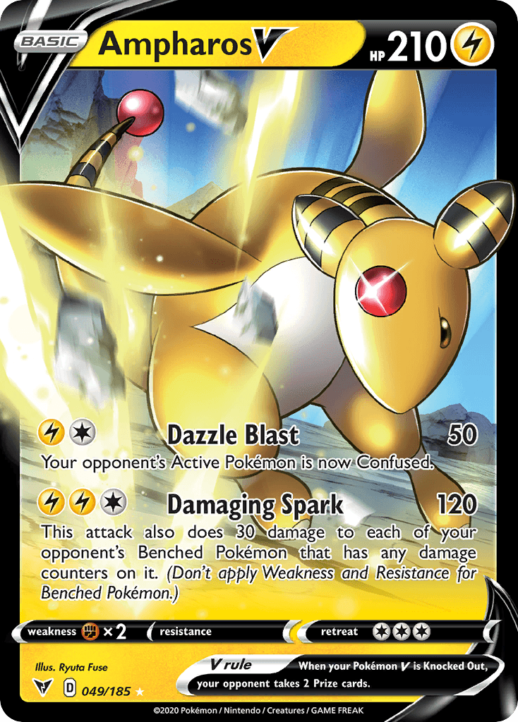 Ampharos V, carta 49 de Vivid Voltage