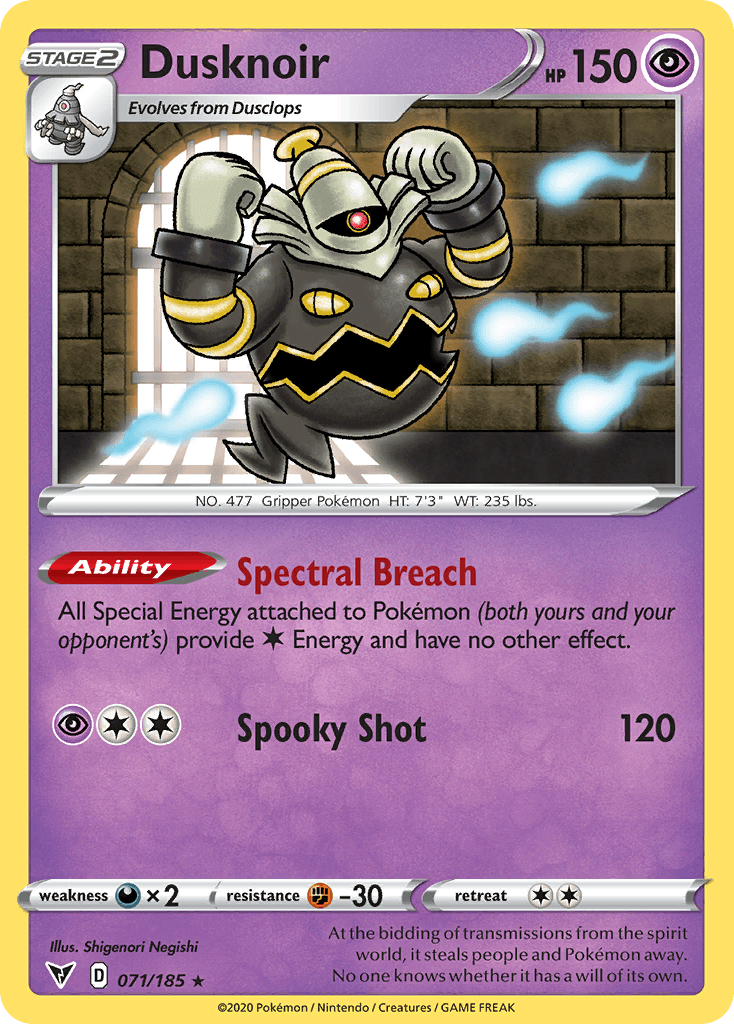 Dusknoir, carta 71 de Vivid Voltage