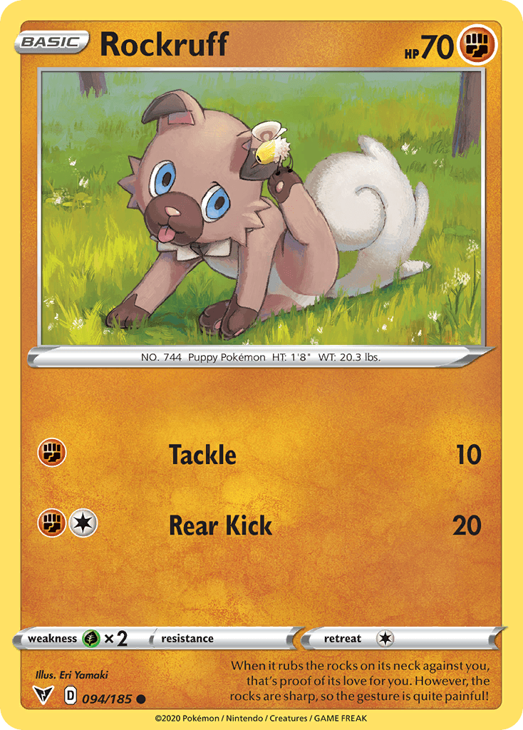 Rockruff, carta 94 de Vivid Voltage