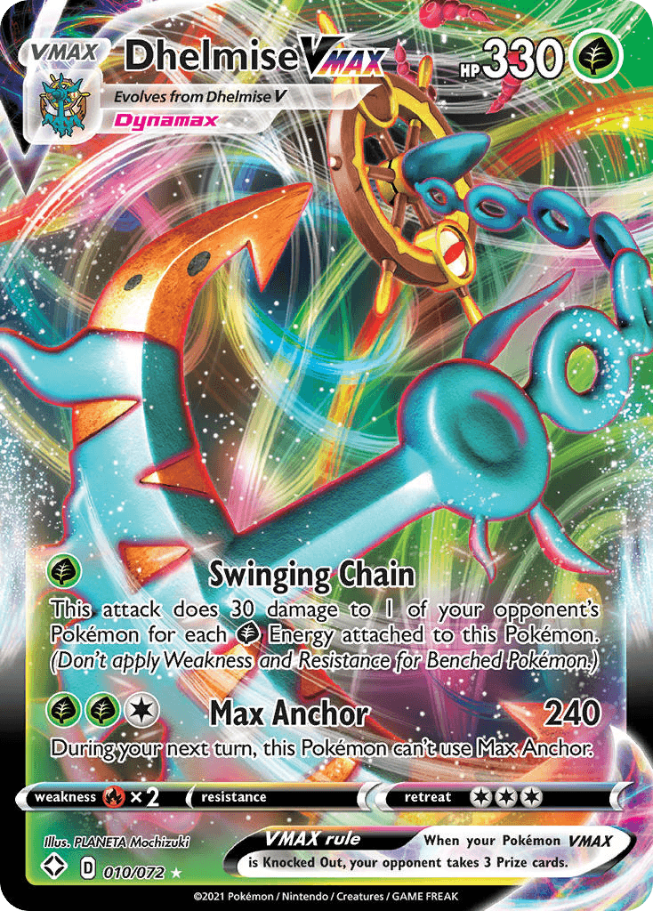 Dhelmise VMAX, carta 10 de Shining Fates