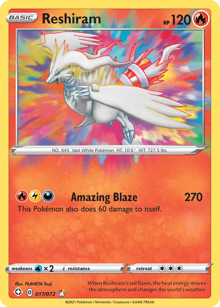 Reshiram, carta 17 de Shining Fates