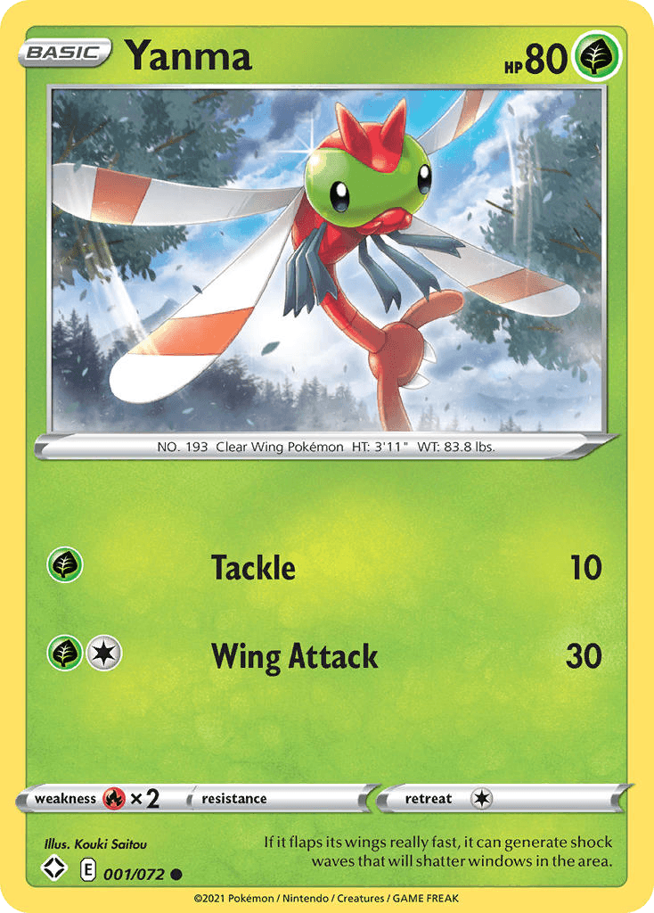 Yanma, carta 1 de Shining Fates