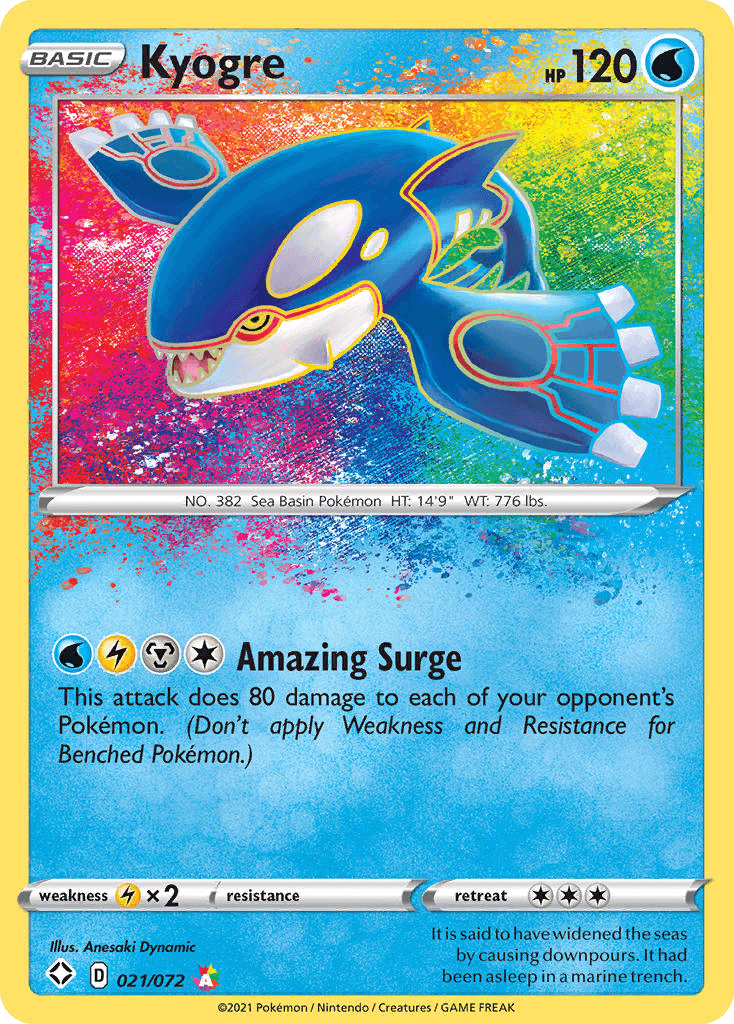 Kyogre, carta 21 de Shining Fates