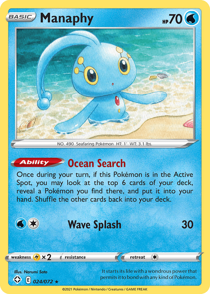Manaphy, carta 24 de Shining Fates