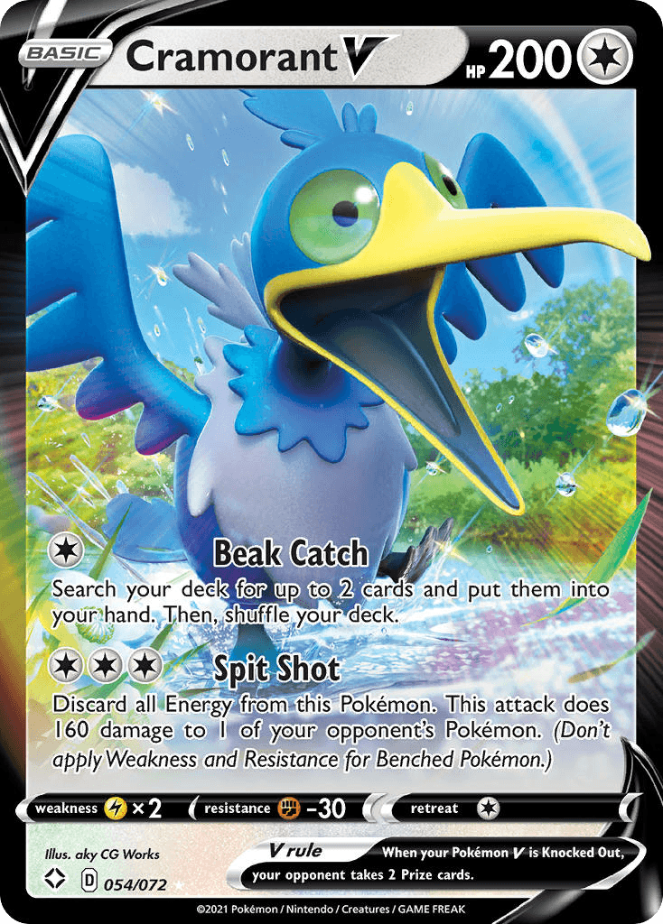 Cramorant V, carta 54 de Shining Fates