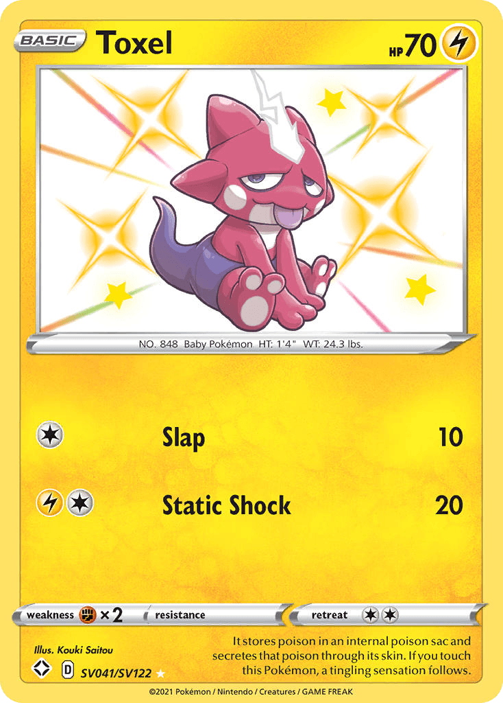 Toxel, carta SV041 de Shining Fates Shiny Vault