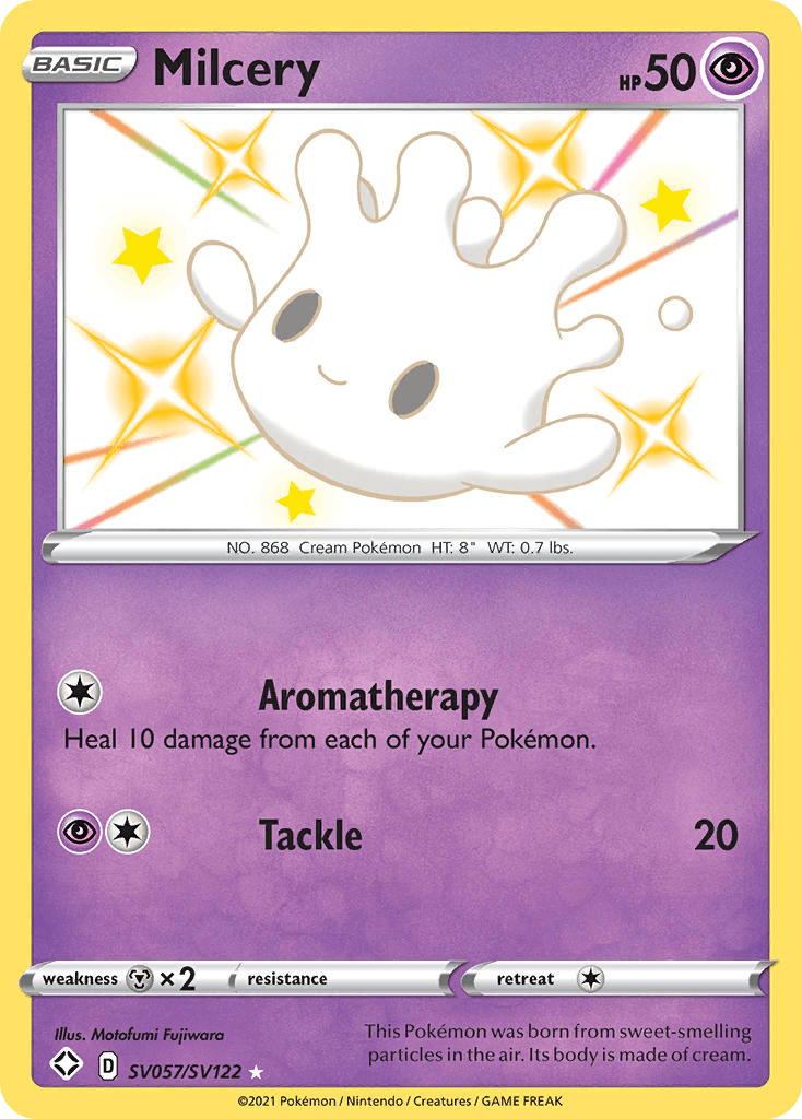 Milcery, carta SV057 de Shining Fates Shiny Vault