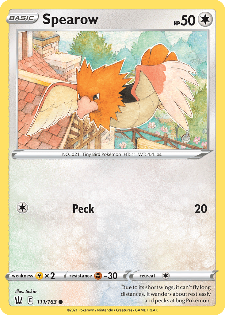 Spearow, carta 111 de Battle Styles