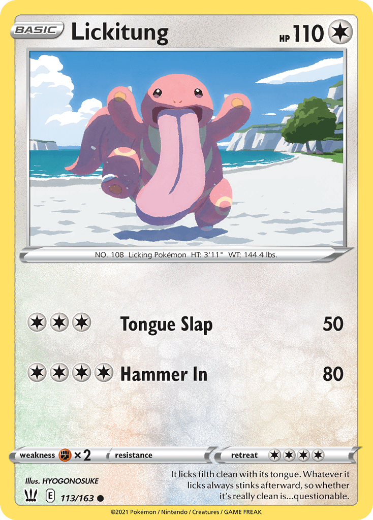 Lickitung, carta 113 de Battle Styles
