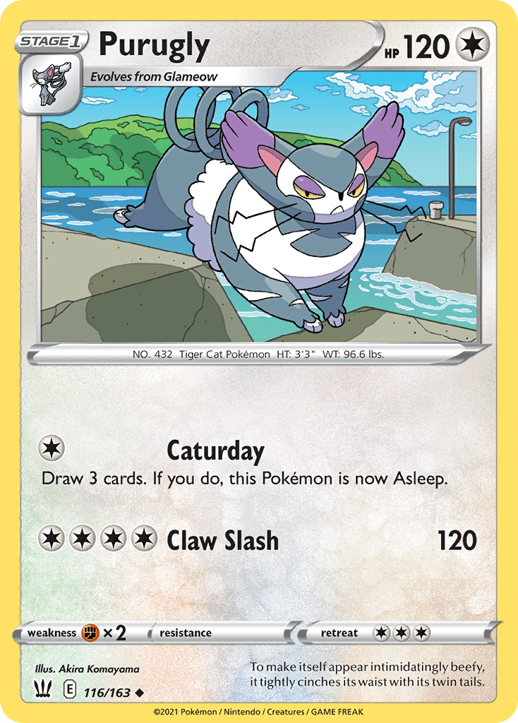 Purugly, carta 116 de Battle Styles