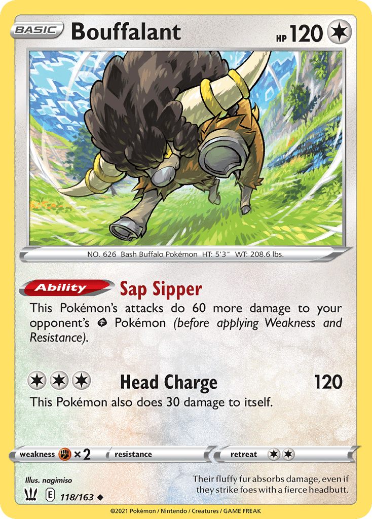 Bouffalant, carta 118 de Battle Styles