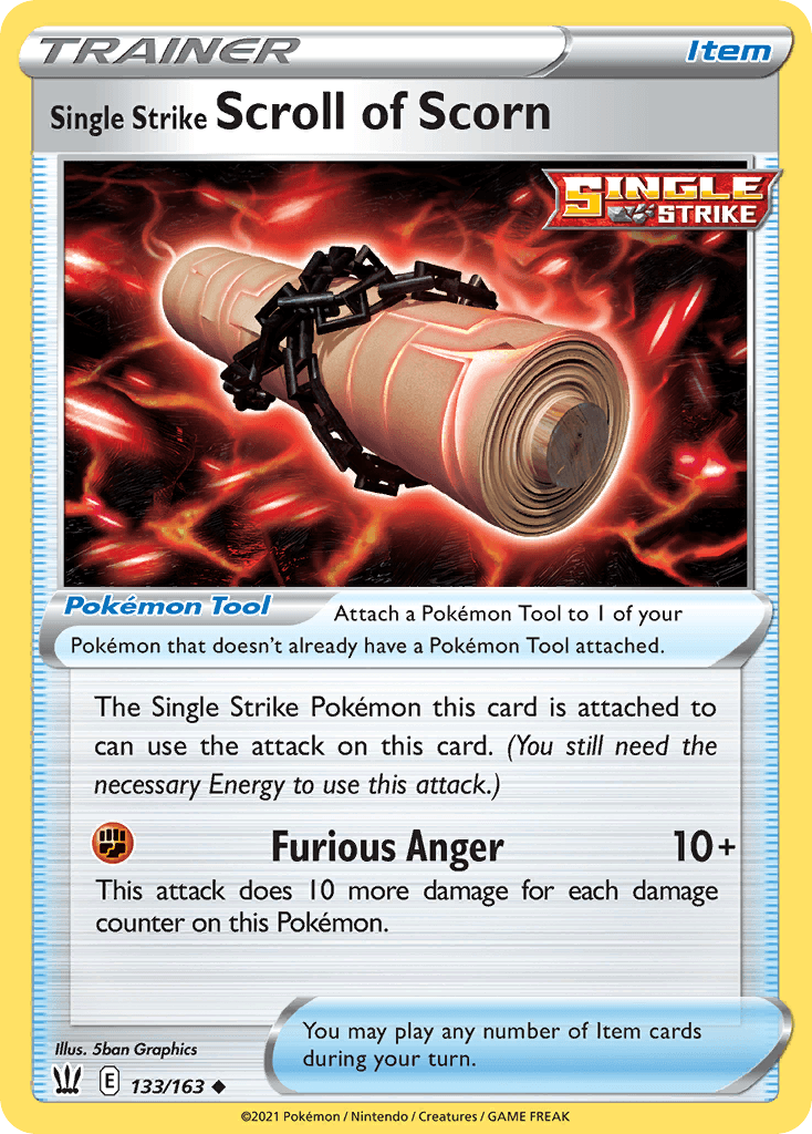 Single Strike Scroll of Scorn, carta 133 de Battle Styles